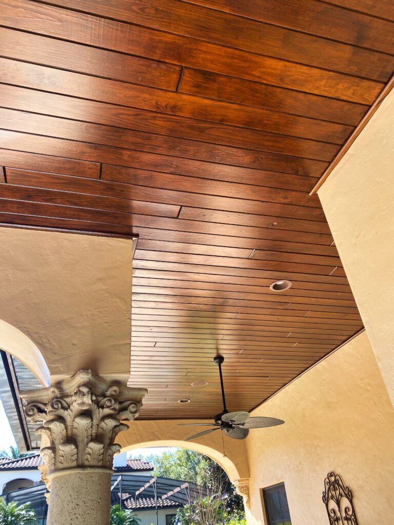 Ceiling Stain and Varnish